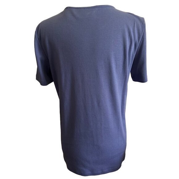 Alfred Dunner Womens Lavender Embroidered Top Short Sleeve Keyhole Chest, Small - Picture 4 of 8